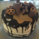 Salted caramel brownie taart